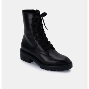 Dolce Vita Clear Lottie Combat Boots - Black